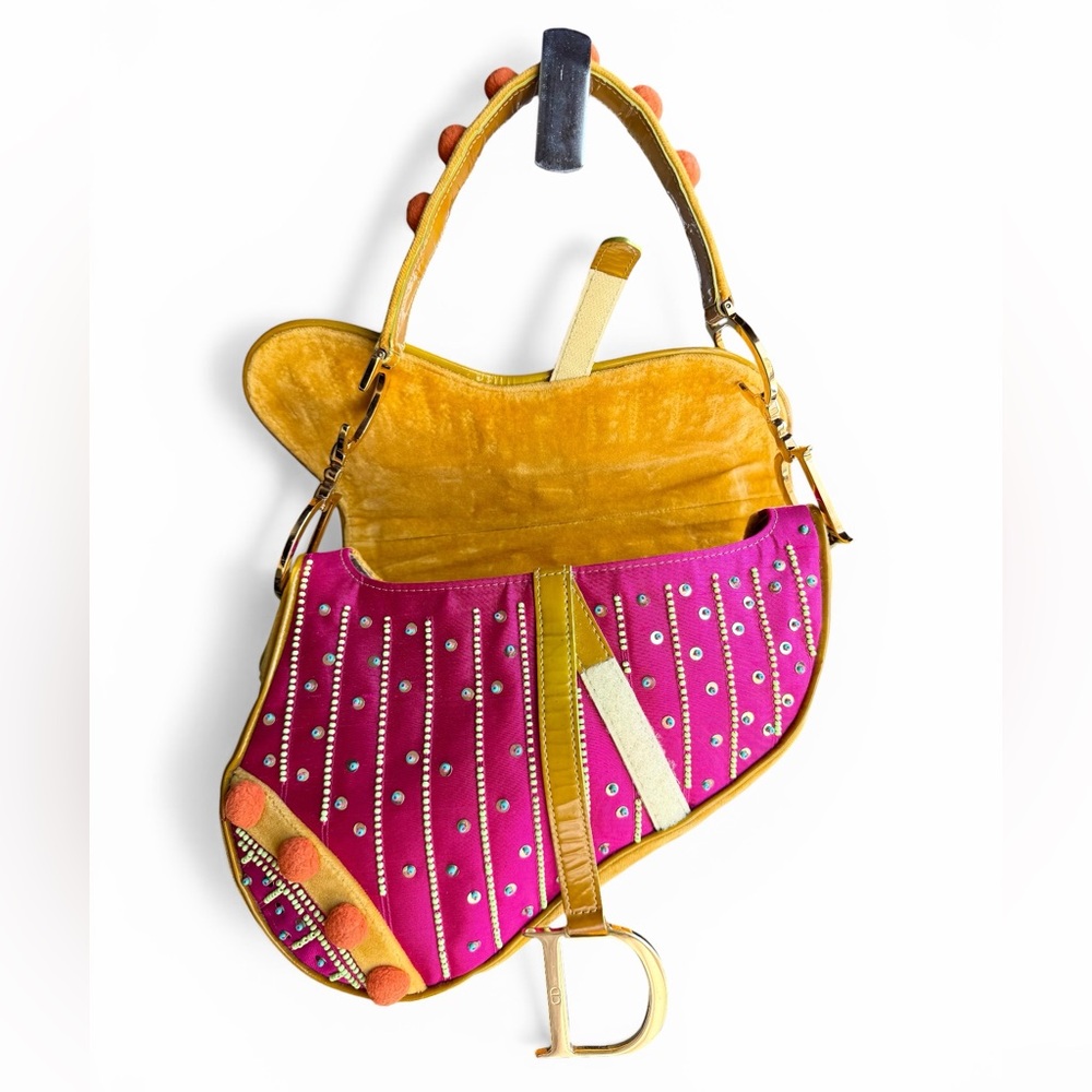 Vintage Christian Dior FW02 Pom Pom Saddle Bag — runway limited edition - Picture 8 of 12